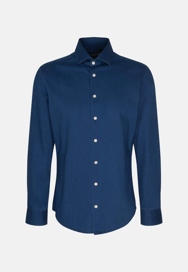 Slim Denimhemd Denim in Dunkelblau |  Seidensticker Onlineshop