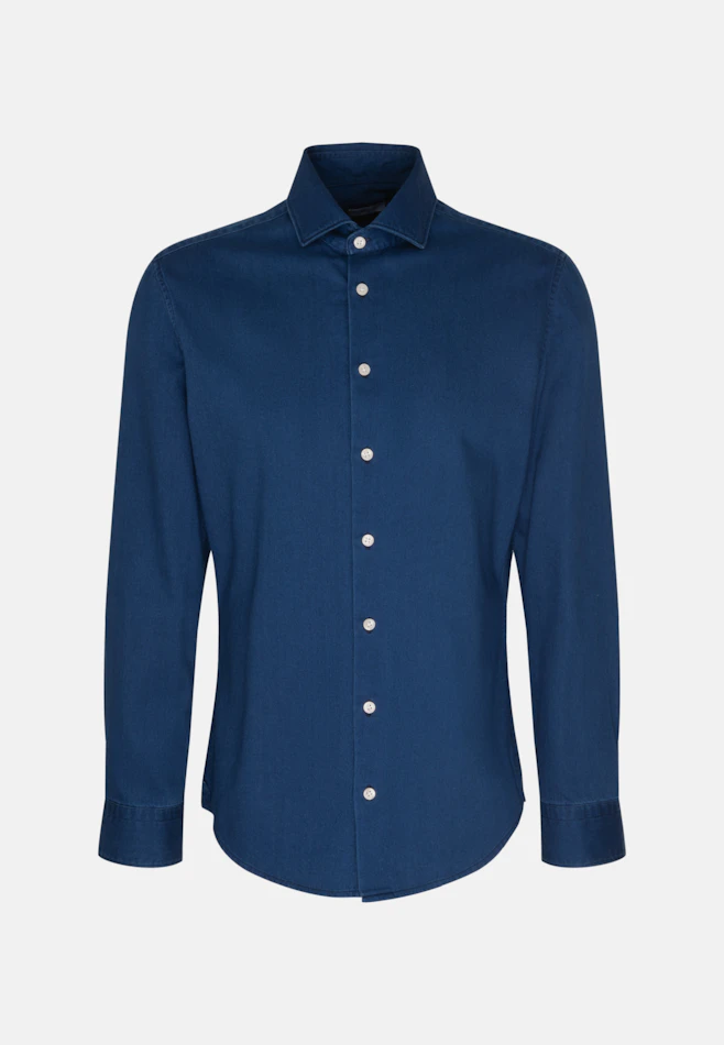Slim Denimhemd Denim in Dunkelblau | Seidensticker Onlineshop