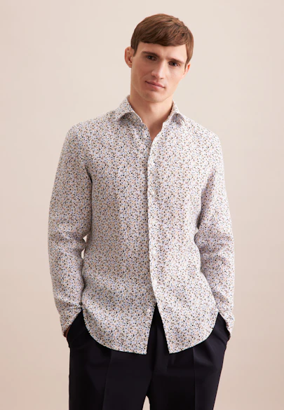 Slim Chemise d'affaires Imprimé in Beige |  Seidensticker Onlineshop