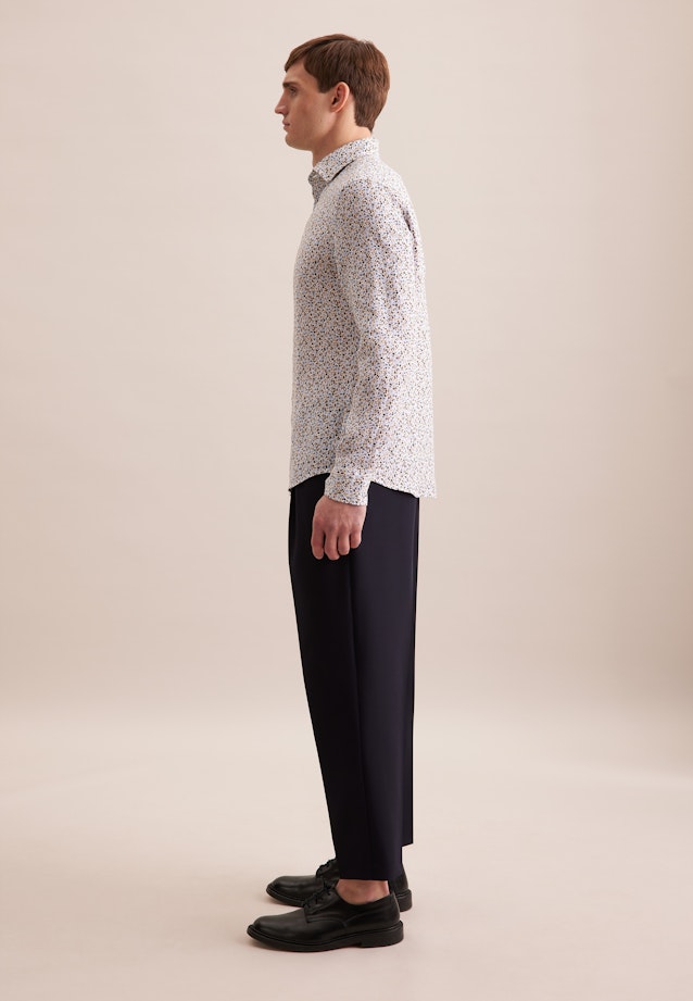 Slim Business Hemd Druck in Beige |  Seidensticker Onlineshop