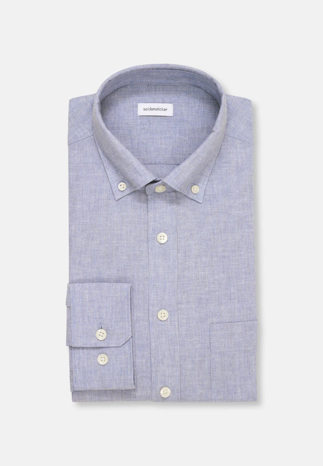 Slim Chemise décontractée Uni dans Bleu Clair | Boutique en ligne Seidensticker