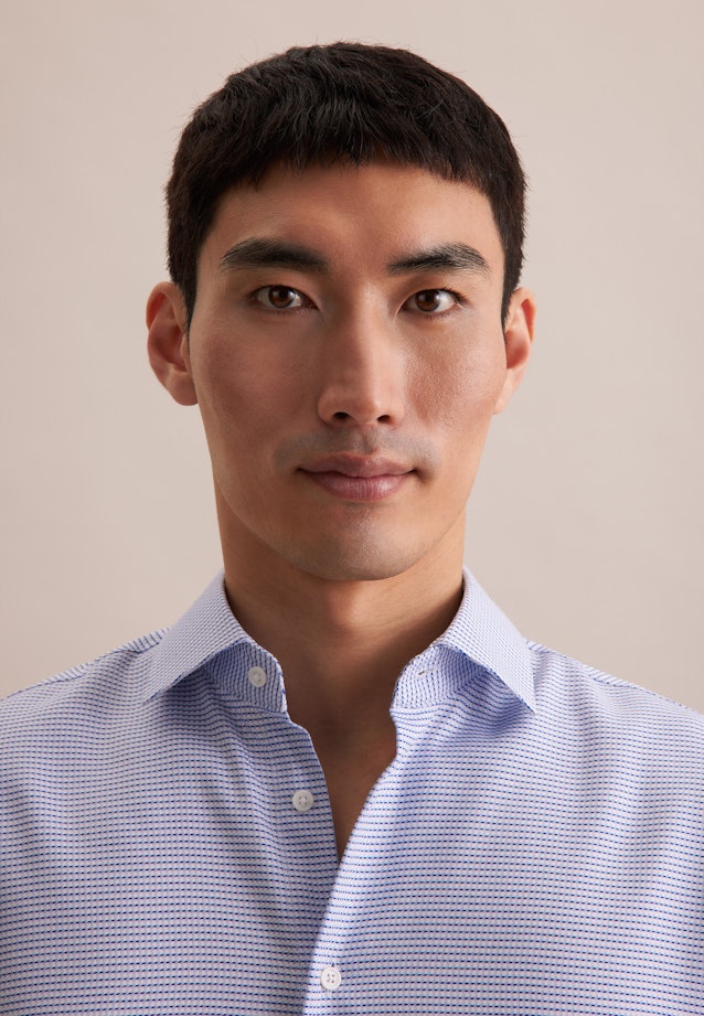 Regular Business shirt Structure in Light Blue |  Seidensticker Onlineshop