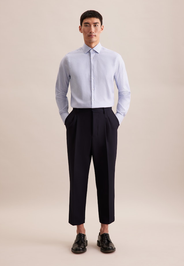 Regular Business shirt Structure in Light Blue |  Seidensticker Onlineshop