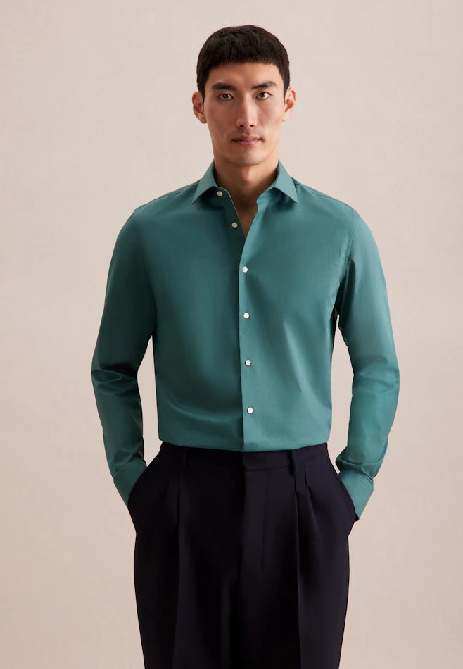 Slim Chemise d'affaires Uni dans Vert | Boutique en ligne Seidensticker