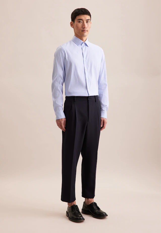 Slim Chemise Performance rayures in Bleu Clair |  Seidensticker Onlineshop
