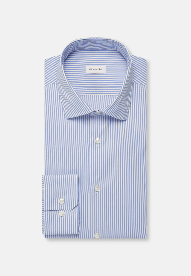 Slim Chemise Performance rayures in Bleu Clair |  Seidensticker Onlineshop