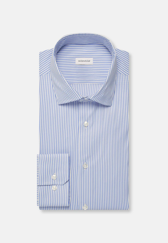 Slim Chemise Performance rayures dans Bleu Clair | Boutique en ligne Seidensticker