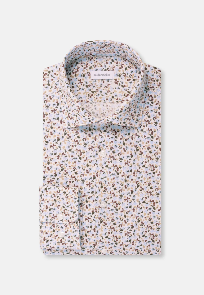 Shaped Business Hemd Druck in Beige | Seidensticker Onlineshop