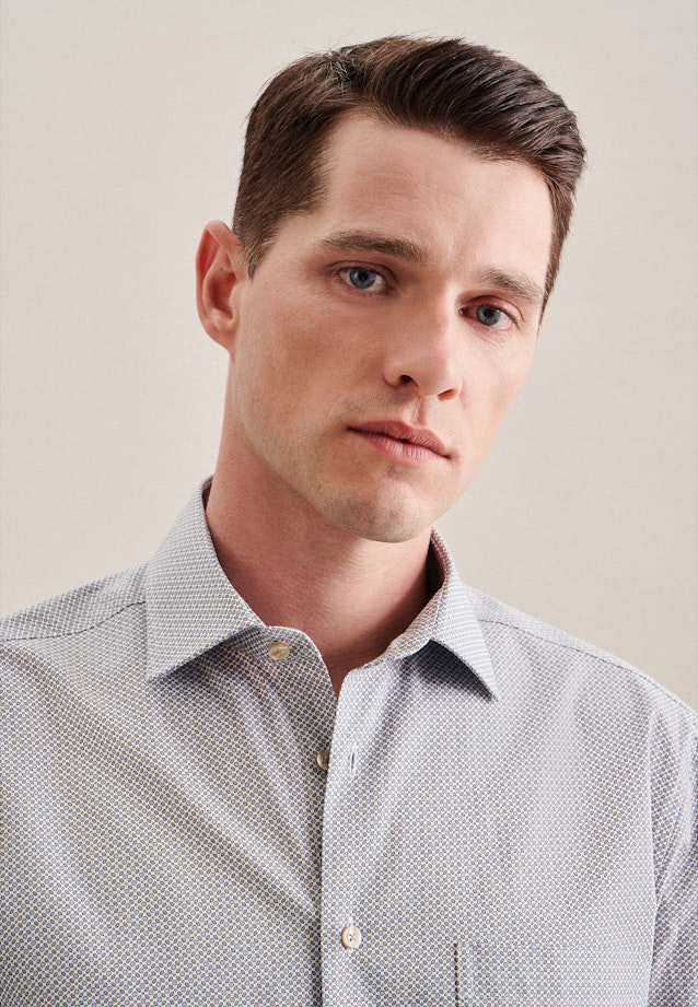 Regular Chemise d'affaires Imprimé in Marron |  Seidensticker Onlineshop