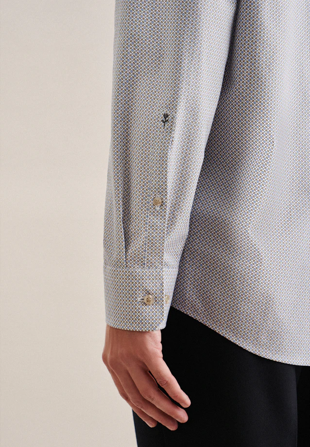 Regular Chemise d'affaires Imprimé in Marron |  Seidensticker Onlineshop