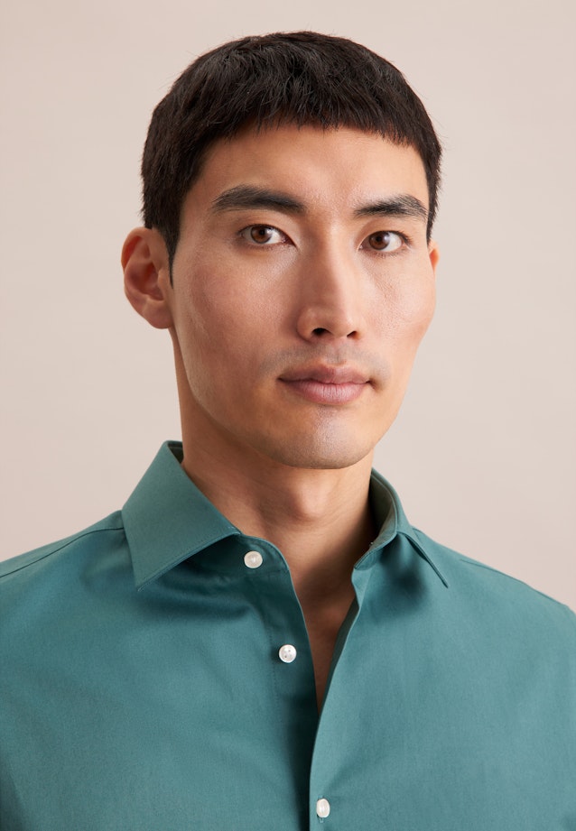 Shaped Business Hemd Uni in Grün |  Seidensticker Onlineshop