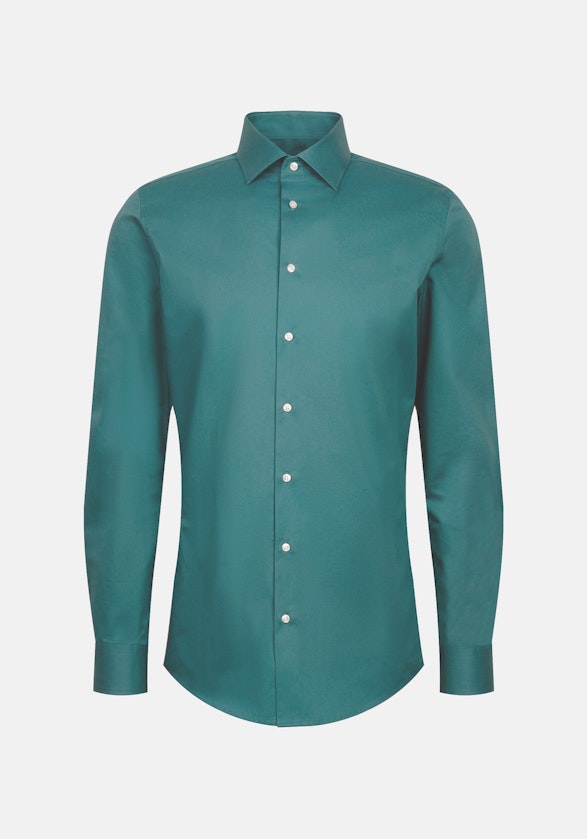 Shaped Chemise Business Uni in Vert | Seidensticker Onlineshop