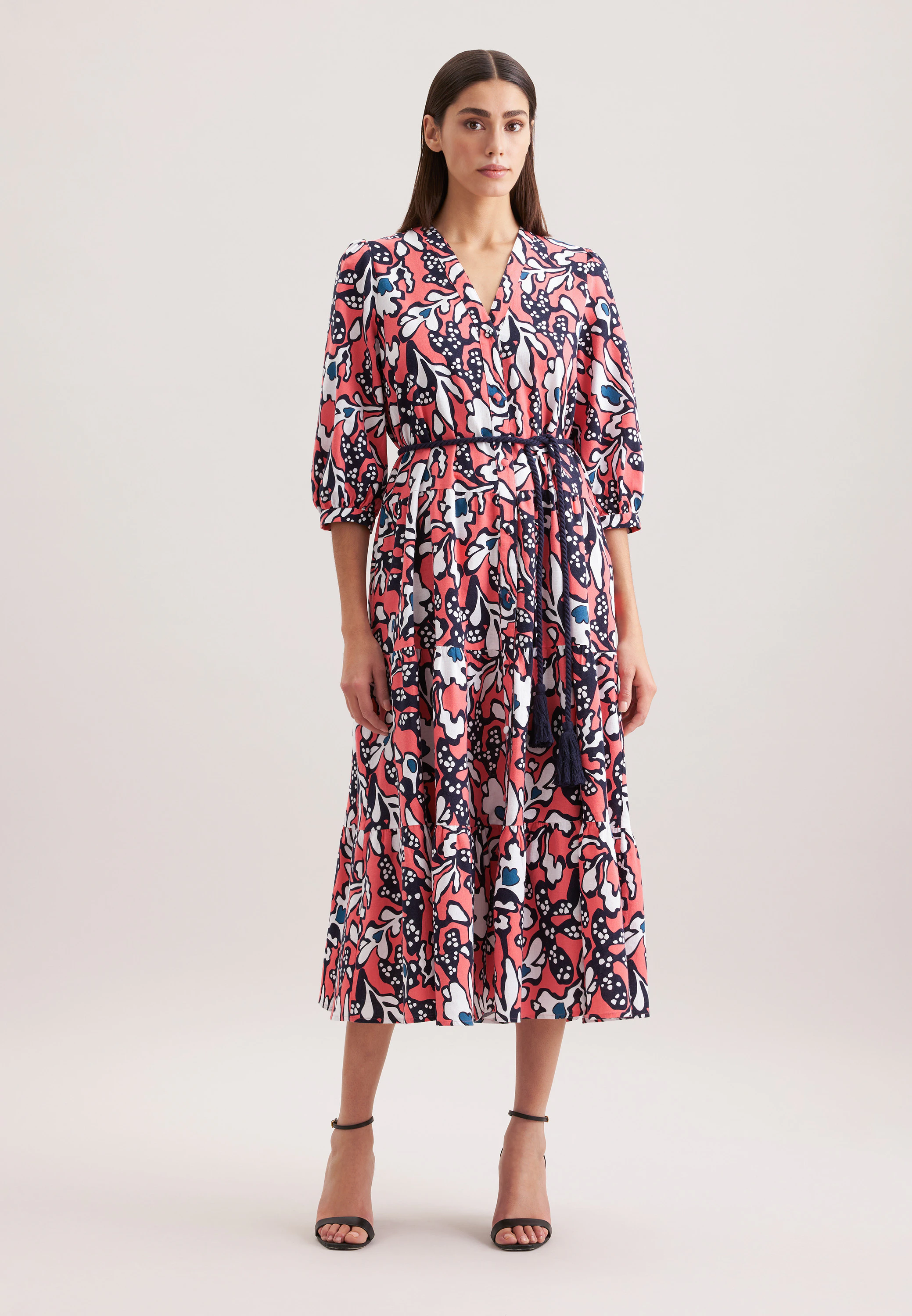 Kleid Druck Rosa/Pink 44