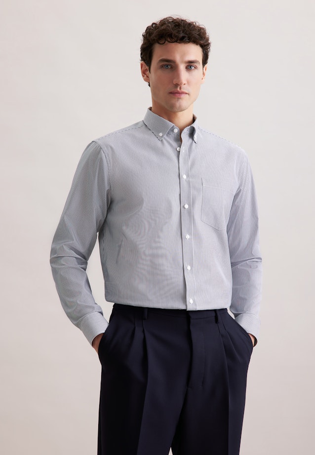 Regular Business shirt Stripe in Dark Blue |  Seidensticker Onlineshop