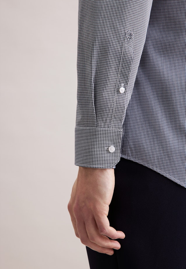 Regular Business Hemd Karo in Dunkelblau |  Seidensticker Onlineshop