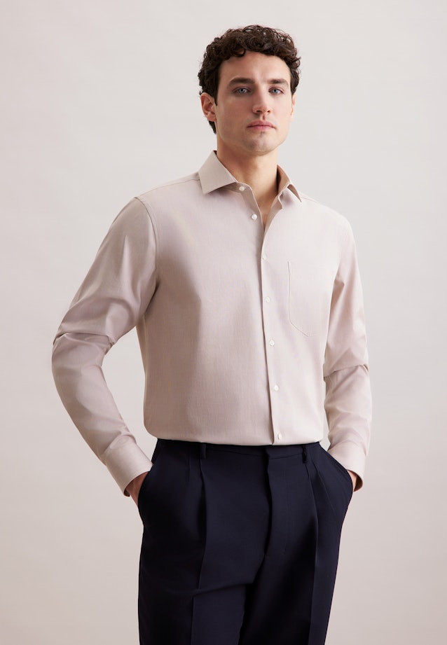 Regular Chemise d'affaires Uni in Marron |  Seidensticker Onlineshop