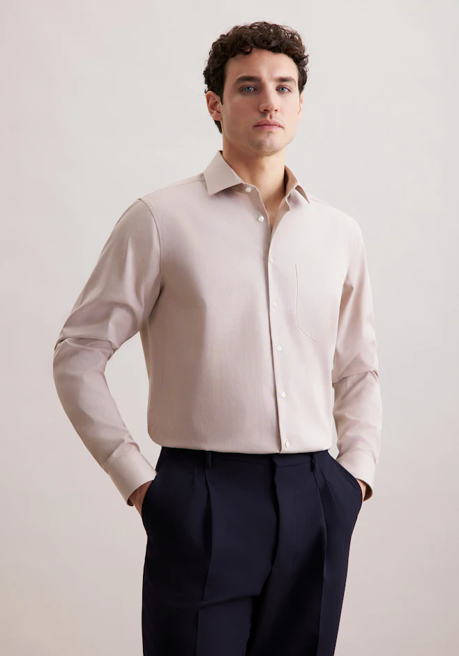 Regular Business Hemd Uni in Braun | Seidensticker Onlineshop