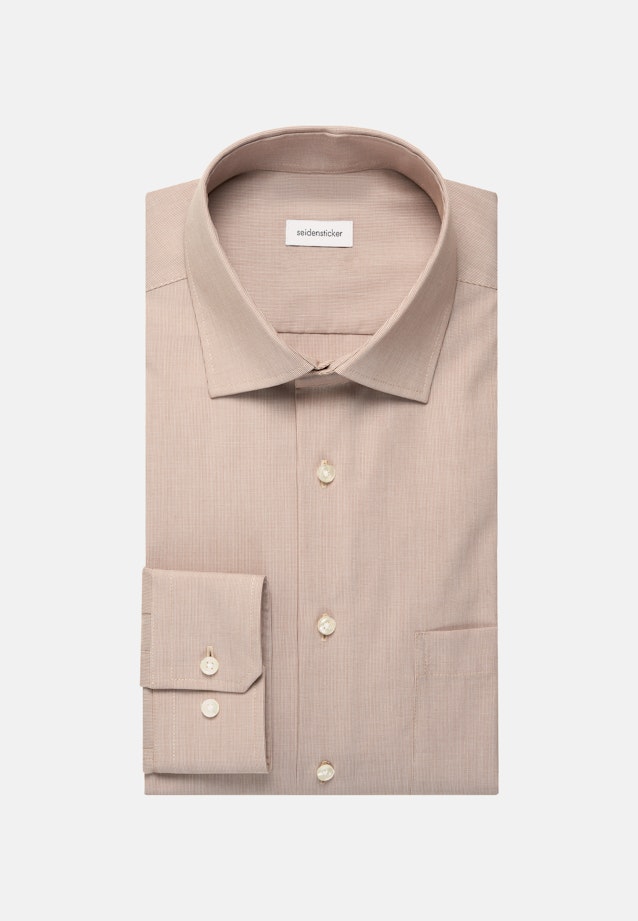 Regular Chemise d'affaires Uni in Marron |  Seidensticker Onlineshop