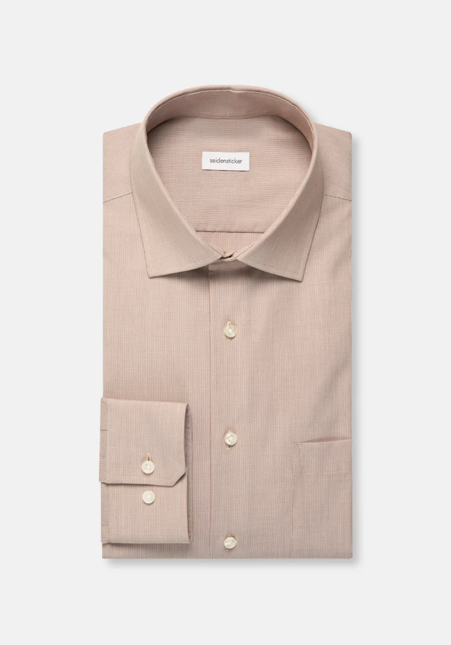 Regular Business Hemd Uni in Braun | Seidensticker Onlineshop