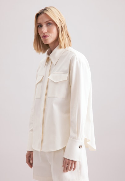 Chemisier chemise Uni in Ecru |  Seidensticker Onlineshop