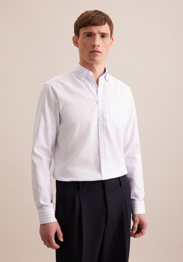 Regular Chemise d'affaires rayures in Bleu Clair | Seidensticker Onlineshop