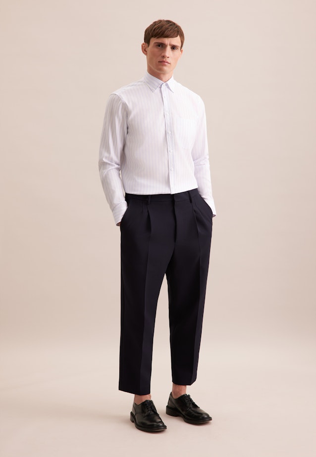 Regular Business Hemd Streifen in Hellblau |  Seidensticker Onlineshop