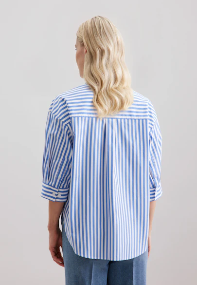 Longbluse Streifen in Hellblau |  Seidensticker Onlineshop