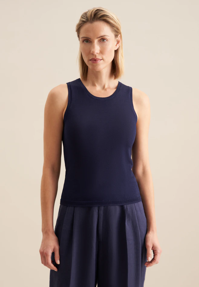 Regular Pullover dans Bleu Foncé | Boutique en ligne Seidensticker