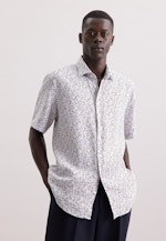 Regular Business Hemd Print in Beige |  Seidensticker Onlineshop