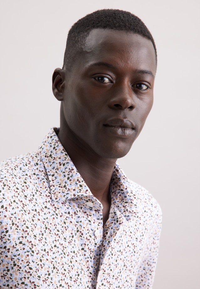 Regular Business Hemd Druck in Beige |  Seidensticker Onlineshop