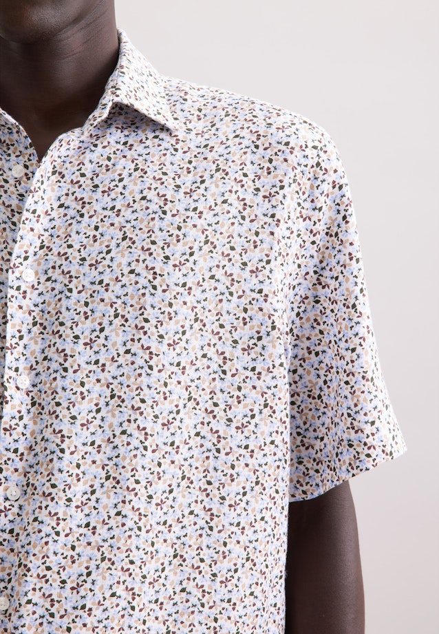 Regular Business Hemd Print in Beige |  Seidensticker Onlineshop