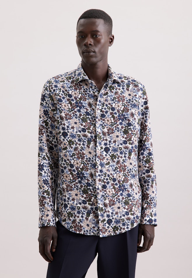 Slim Business Hemd Floral in Braun | Seidensticker Onlineshop
