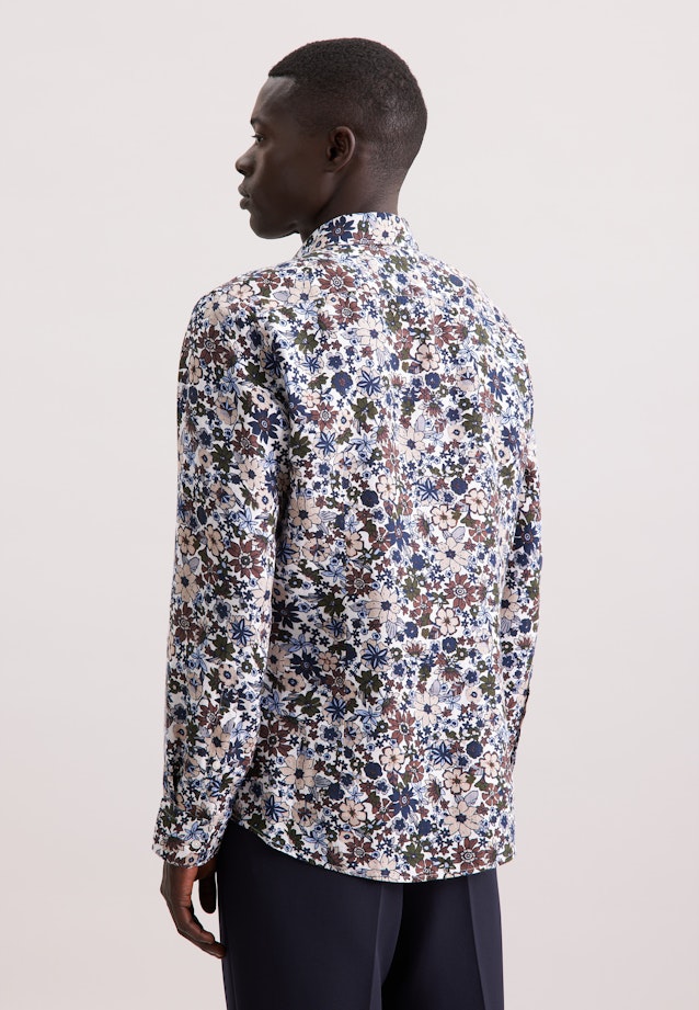 Slim Business Hemd Floral in Braun |  Seidensticker Onlineshop