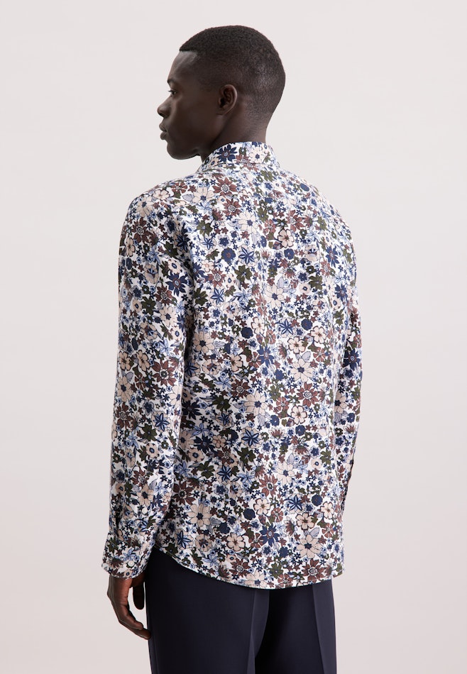 Slim Business Hemd Floral in Braun | Seidensticker Onlineshop
