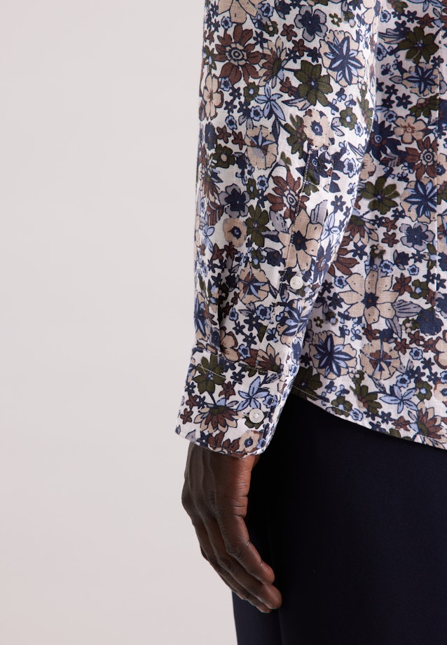 Slim Business Hemd Floral in Braun |  Seidensticker Onlineshop
