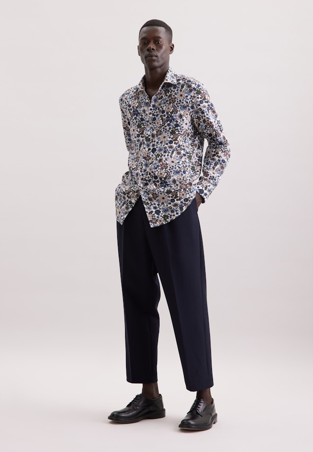 Slim Business Hemd Floral in Braun |  Seidensticker Onlineshop