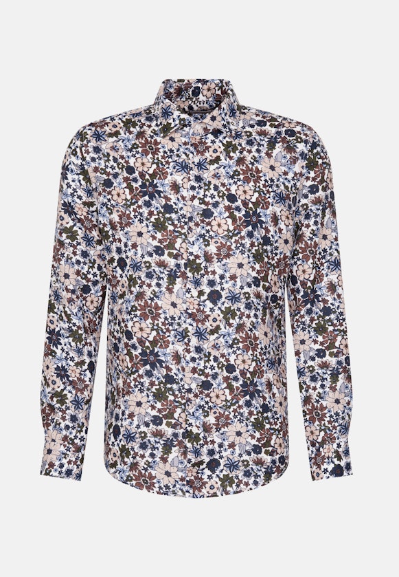 Slim Business Hemd Floral in Braun |  Seidensticker Onlineshop