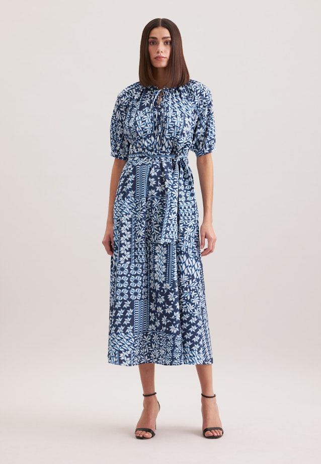 Kleid Druck in Mittelblau |  Seidensticker Onlineshop
