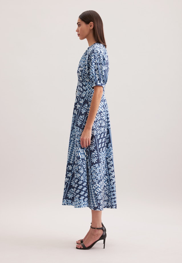 Kleid Druck in Mittelblau |  Seidensticker Onlineshop