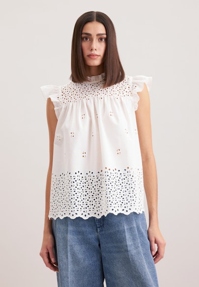 Shirtbluse Stickerei in Ecru |  Seidensticker Onlineshop
