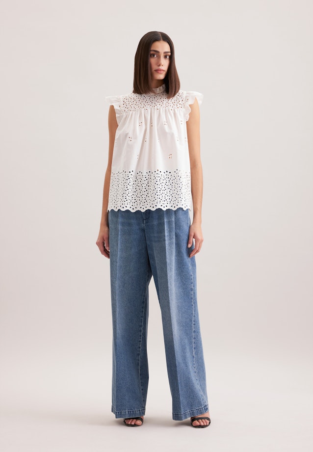 Shirtbluse Borduursel in Ecru |  Seidensticker Onlineshop