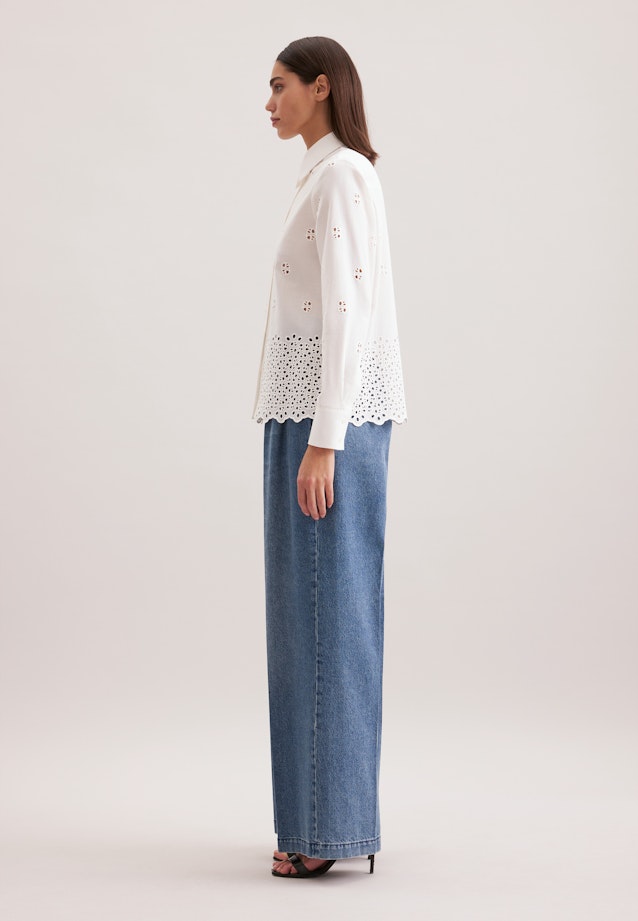Hemdbluse Stickerei in Ecru |  Seidensticker Onlineshop