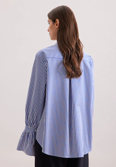 Chemisier chemise rayures in Bleu Moyen |  Seidensticker Onlineshop