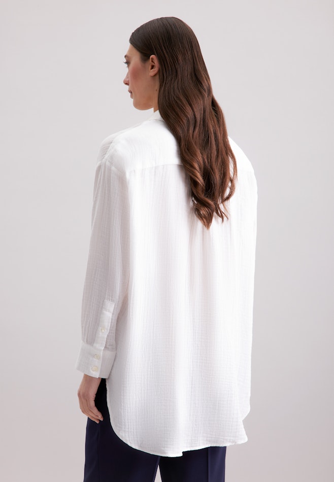 Oversized Bluse aus Musselin in Wit | Seidensticker online winkel