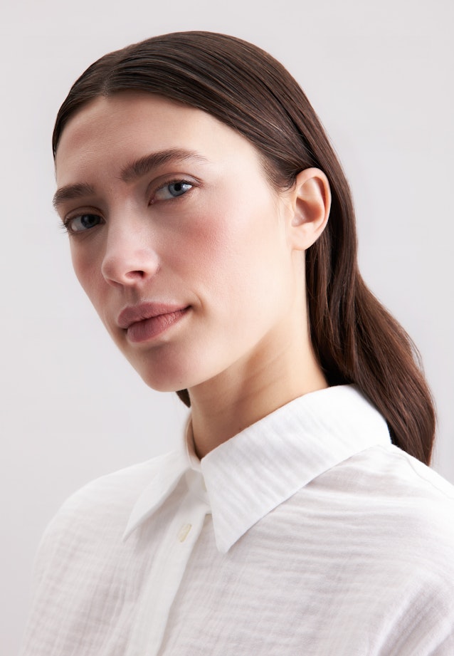 Oversized Bluse aus Musselin in Weiß |  Seidensticker Onlineshop