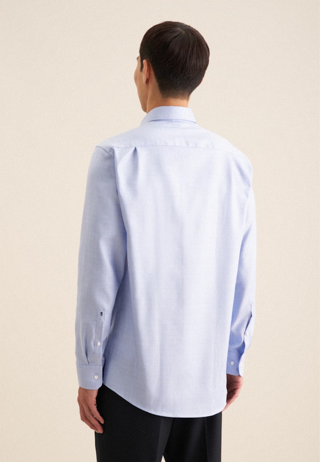 Regular Chemise Business Carreaux dans Bleu Clair | Boutique en ligne Seidensticker