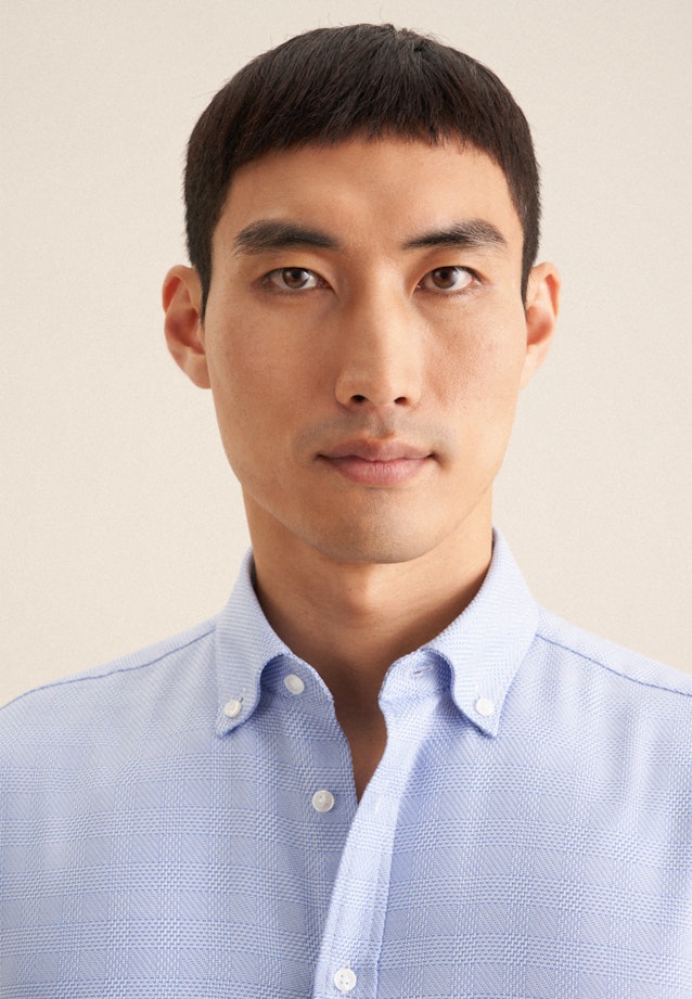 Regular Business shirt Check in Light Blue |  Seidensticker Onlineshop