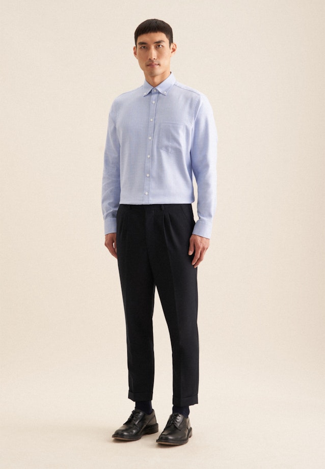 Regular Business shirt Check in Light Blue |  Seidensticker Onlineshop