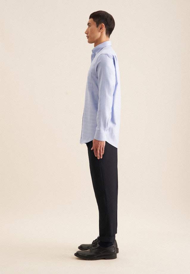 Regular Business shirt Check in Light Blue |  Seidensticker Onlineshop