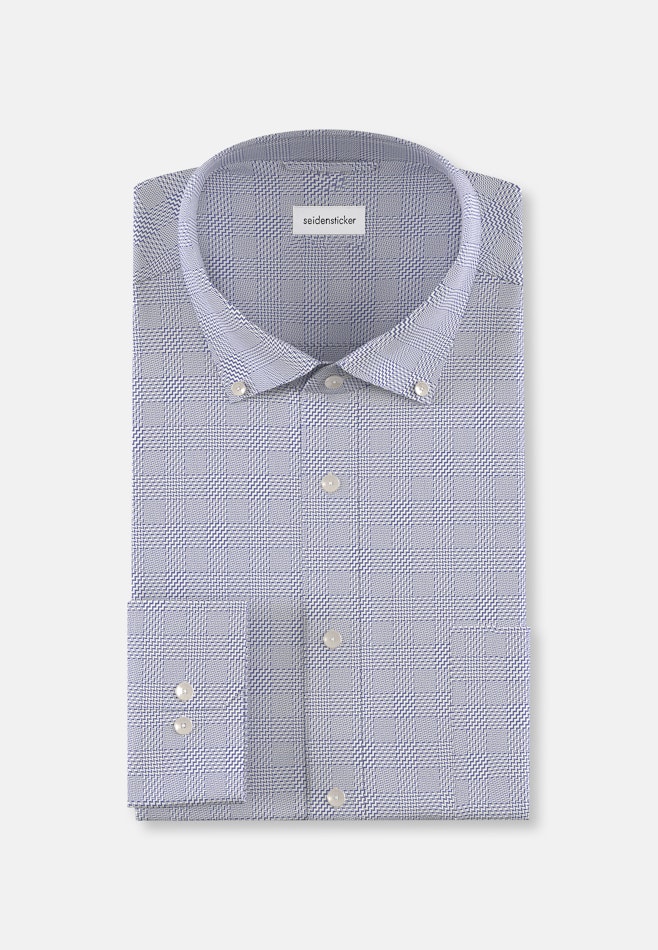 Regular Chemise d'affaires carreaux dans Bleu Clair | Boutique en ligne Seidensticker